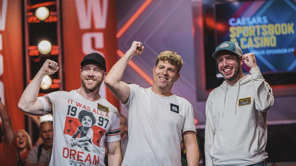 Adam Walton, Steven Jones e Daniel Weinman disputam 3-handed do Main Event da WSOP