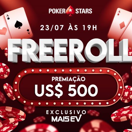 Participe do novo freeroll de US$ 500  do MaisEV no PokerStars neste domingo