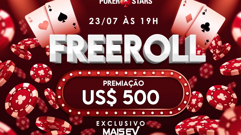 Participe do novo freeroll de US$ 500  do MaisEV no PokerStars neste domingo