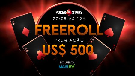 Domingo tem mais freeroll de US$ 500 exclusivo do MaisEV no PokerStars
