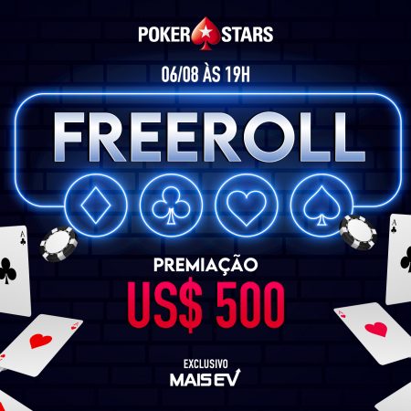 Domingo tem novo freeroll de US$ 500 exclusivo do MaisEV no PokerStars