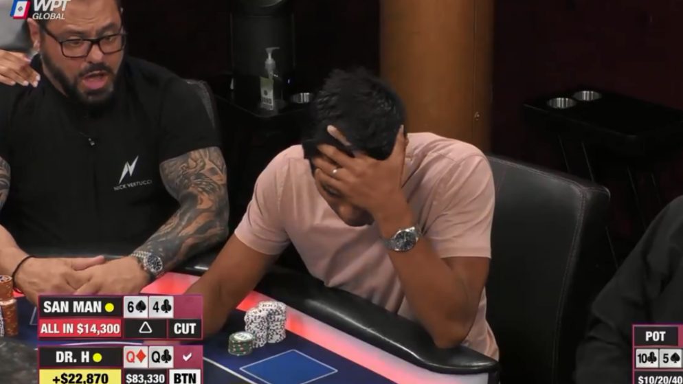 Jogador confunde mão e snap call de 6-high custa US$ 20 mil em cash game
