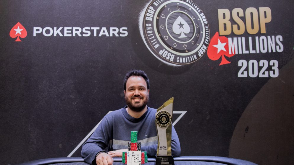 Bernardo Dias é campeão do R$ 10K 2-Day High Roller do BSOP Millions