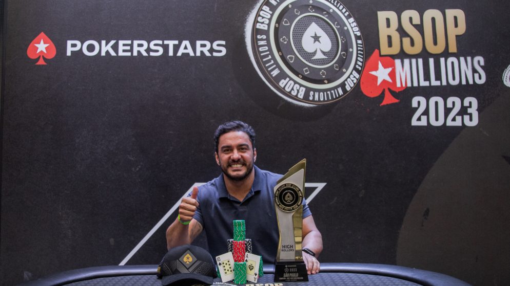 Rodrigo Insfran é campeão do R$ 10K 1-Day High Roller do BSOP Millions
