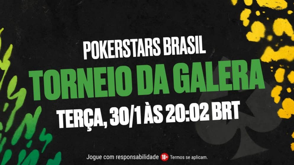Freeroll Torneio da Galera acontece hoje no PokerStars com 306 premiados