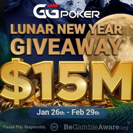 Lunar New Year Giveaway no GGPoker distribui US$ 15 milhões em prêmios