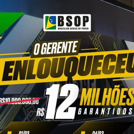 BSOP São Paulo aumenta garantido de R$ 10 milhões para R$ 12 milhões