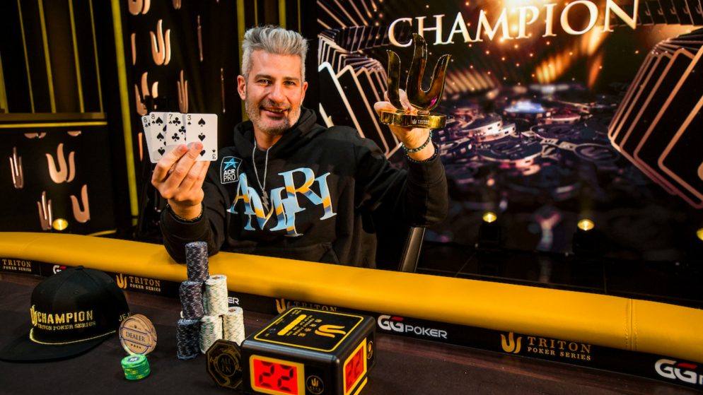 Nacho Barbero elimina toda a FT e é campeão do US$ 30K PLO Bounty Quattro da Triton Series Jeju