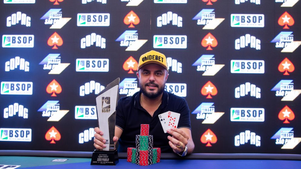Rafael Mota chega ao bi com título do R$ 10K One-Day High Roller PKO do BSOP São Paulo