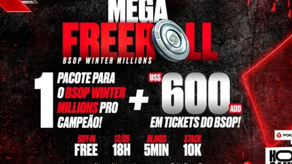 Copa Rafael Moraes tem freeroll com pacote completo para o BSOP Winter Millions neste domingo