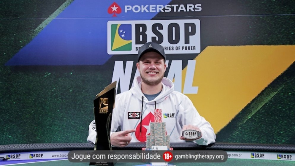 Júlio Steffen é campeão do Main Event do BSOP Natal