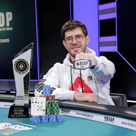 Thiago Crema puxa R$ 1,1 milhão com vitória no R$ 100K SHR no BSOP Winter Millions