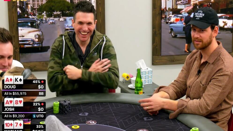 ASSISTA: Youtuber arrisca 550 BB’s pré-flop com 10-7 e vence Doug Polk em cash game