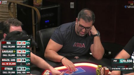 ASSISTA: Brasileiro perde pote que chega a US$ 78K com full house em super cooler no HCL