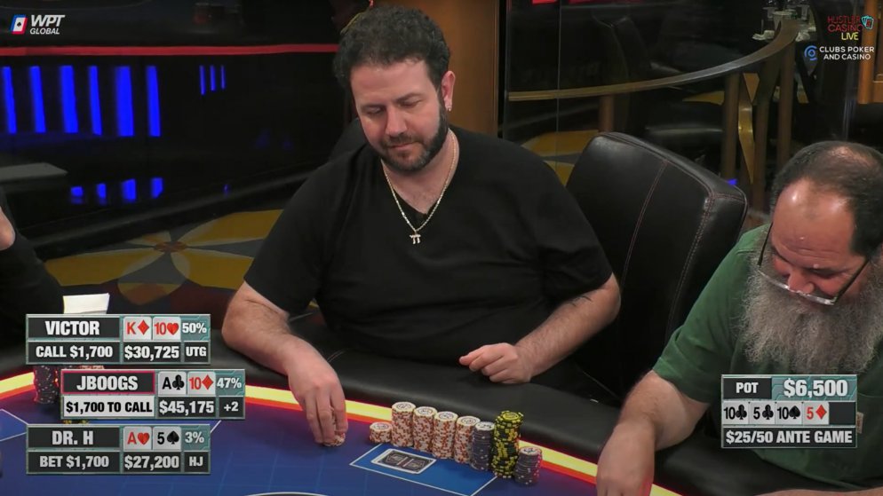 Jogador cogita fold de terceiro nuts no river e deixa oponentes boquiabertos com “nitroll”