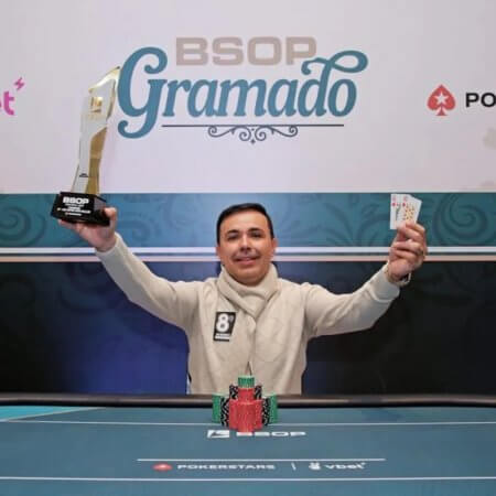 José Carlos Barbosa é campeão do R$ 25K Super High Roller do BSOP Gramado