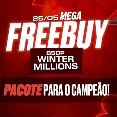Mega Freebuy da Copa Rafael Moraes acontece domingo com pacote grátis para o BSOP Winter Millions