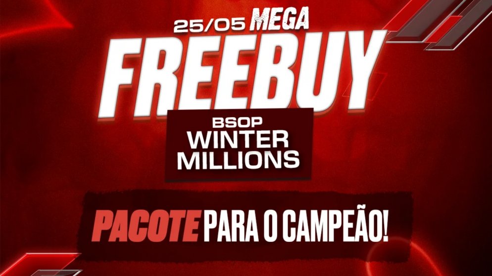 Mega Freebuy da Copa Rafael Moraes acontece domingo com pacote grátis para o BSOP Winter Millions