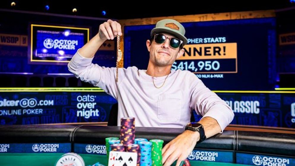 Christopher Staats conquista seu segundo bracelete da WSOP em evento 6-Max