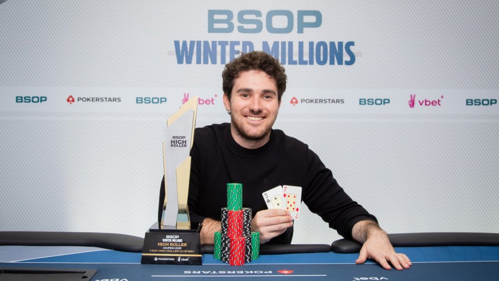 Jaime Dayan bate Cristian Aquino e é campeão do R$ 10K 1-Day HR Mystery Bounty do BSOP Winter Millions