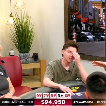 Jogador sofre com nut flush no river The Lodge, assista