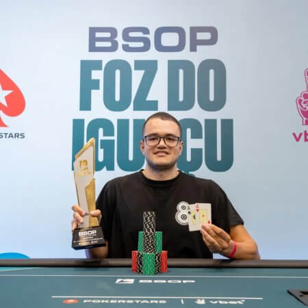 Carlos Serrano é campeão do R$ 10K 2-Day-High Roller do BSOP Foz