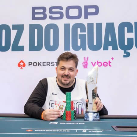 Gabriel Medeiros é campeão do R$ 10K 1-Day High Roller do BSOP Foz