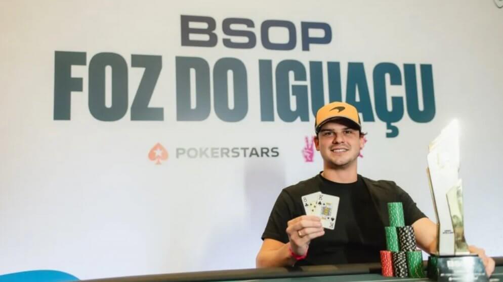 Herbert Farias bate Rafael Moraes e é campeão do R$ 15K 1-Day High Roller PKO do BSOP Foz