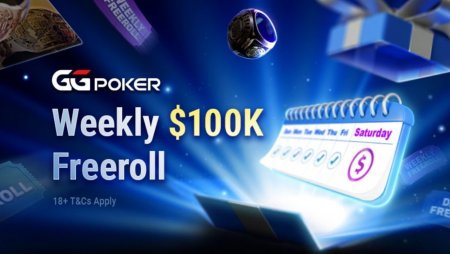 GGPoker lança freeroll semanal com US$ 100 mil em premiação