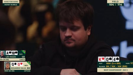 Trincado no flop, Eduardo Silva escapa da bolha do R$ 30K BSOP Championship contra Léo Rizzo, assista