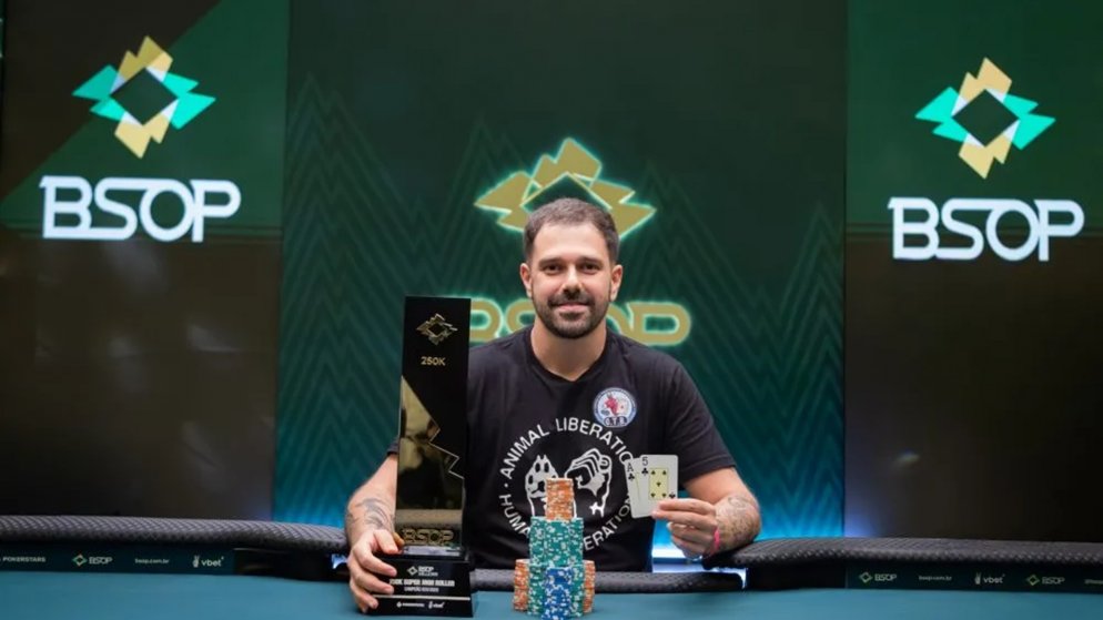 Felipe Boianovsky crava o Super High Roller de R$ 250K no BSOP Millions e fatura R$ 3,2 milhões