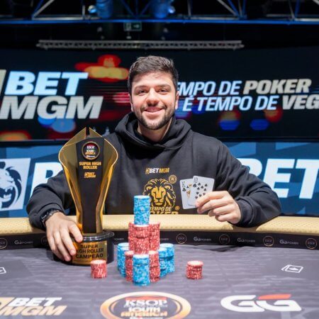 Matheus Grazziotin é campeão do R$ 25K Super High Roller do KSOP South America
