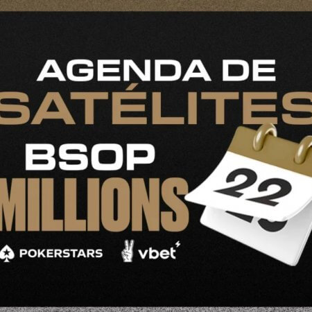 Últimos satélites para o Main Event do BSOP Millions acontecem hoje e amanhã no PokerStars