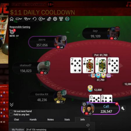 Embaixador do PokerStars dá missclick e folda straight flush; assista