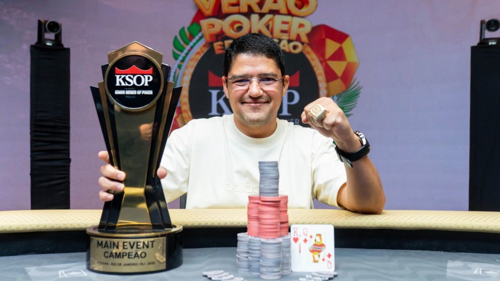 Rodrigo Guimarães é campeão do Main Event do KSOP Rio de Janeiro