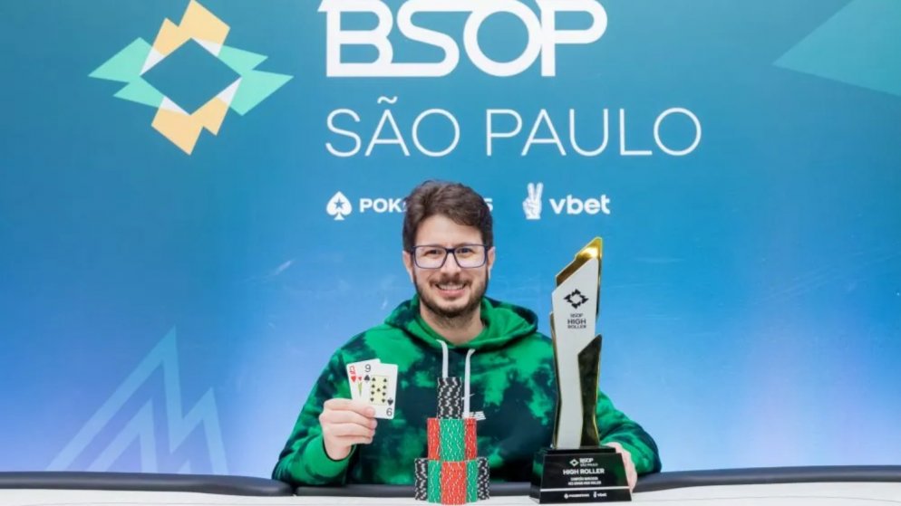 Com belo hero call, Aloísio Dourado é campeão do R$ 15K Grand High Roller do BSOP São Paulo