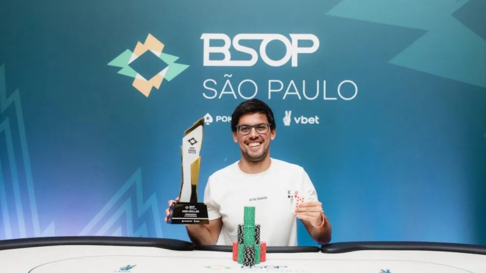 Vinícius Navarro é campeão do R$ 10K 1-Day High Roller do BSOP São Paulo