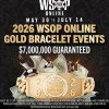 WSOP Online 2026 terá 30 braceletes e será disputada junto à série de Las Vegas