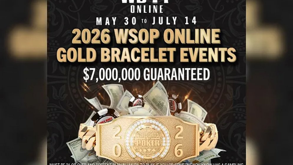 WSOP Online 2026 terá 30 braceletes e será disputada junto à série de Las Vegas