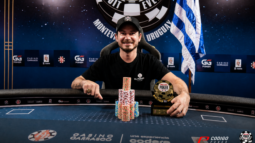 João Webber é campeão do The Closer da WSOPC Montevidéu e leva o anel