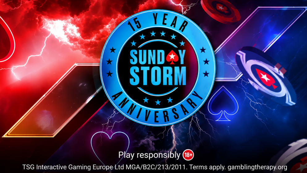 Sunday Storm Anniversary acontece domingo com US$ 500K GTD e buy-in de apenas $11
