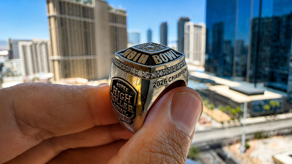 Quatro meses depois, Yuri Martins recebe anel do US$ 100K Super High Roller Bowl