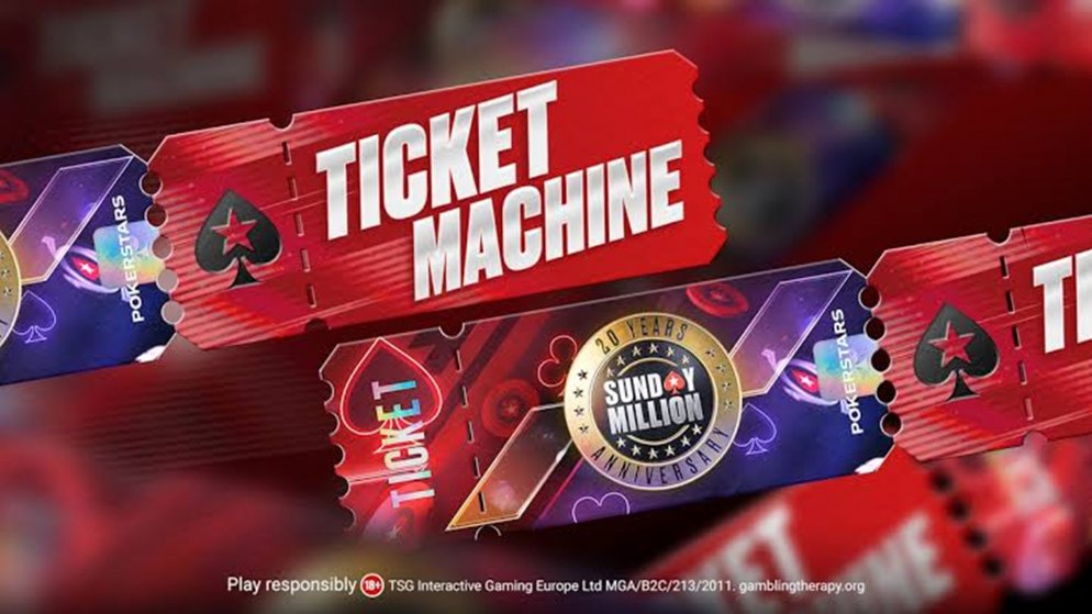 PokerStars distribuirá mais de US$ 800 mil em bilhetes para o Sunday Million Anniversary