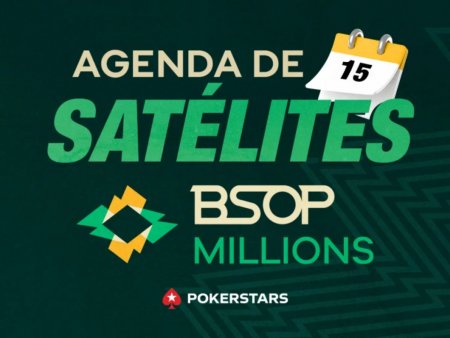 Domingo tem cinco pacotes para o BSOP Millions em satélite no PokerStars