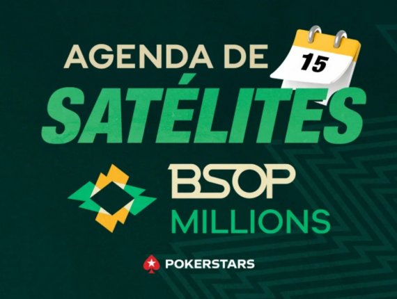 Domingo tem cinco pacotes para o BSOP Millions em satélite no PokerStars