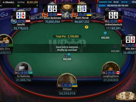 Com virada no heads-up, Novak leva US$ 3,9M na WSOP Online￼