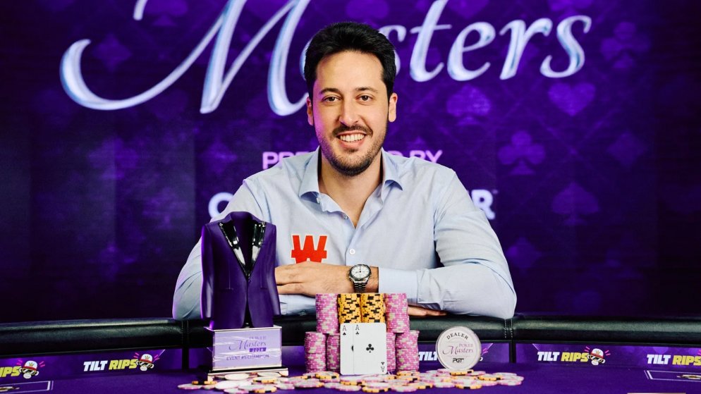 Depois de três bolhas, Adrian Mateos solta o grito de campeão no Poker Masters